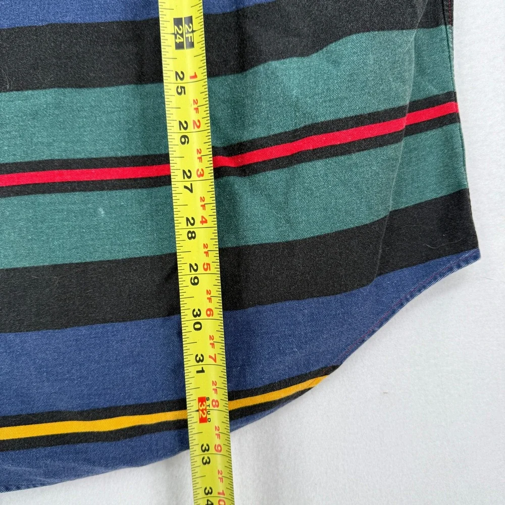 Polo Ralph Lauren Rugby Shirt Mens Large Multi Color Oversized Striped Cotton